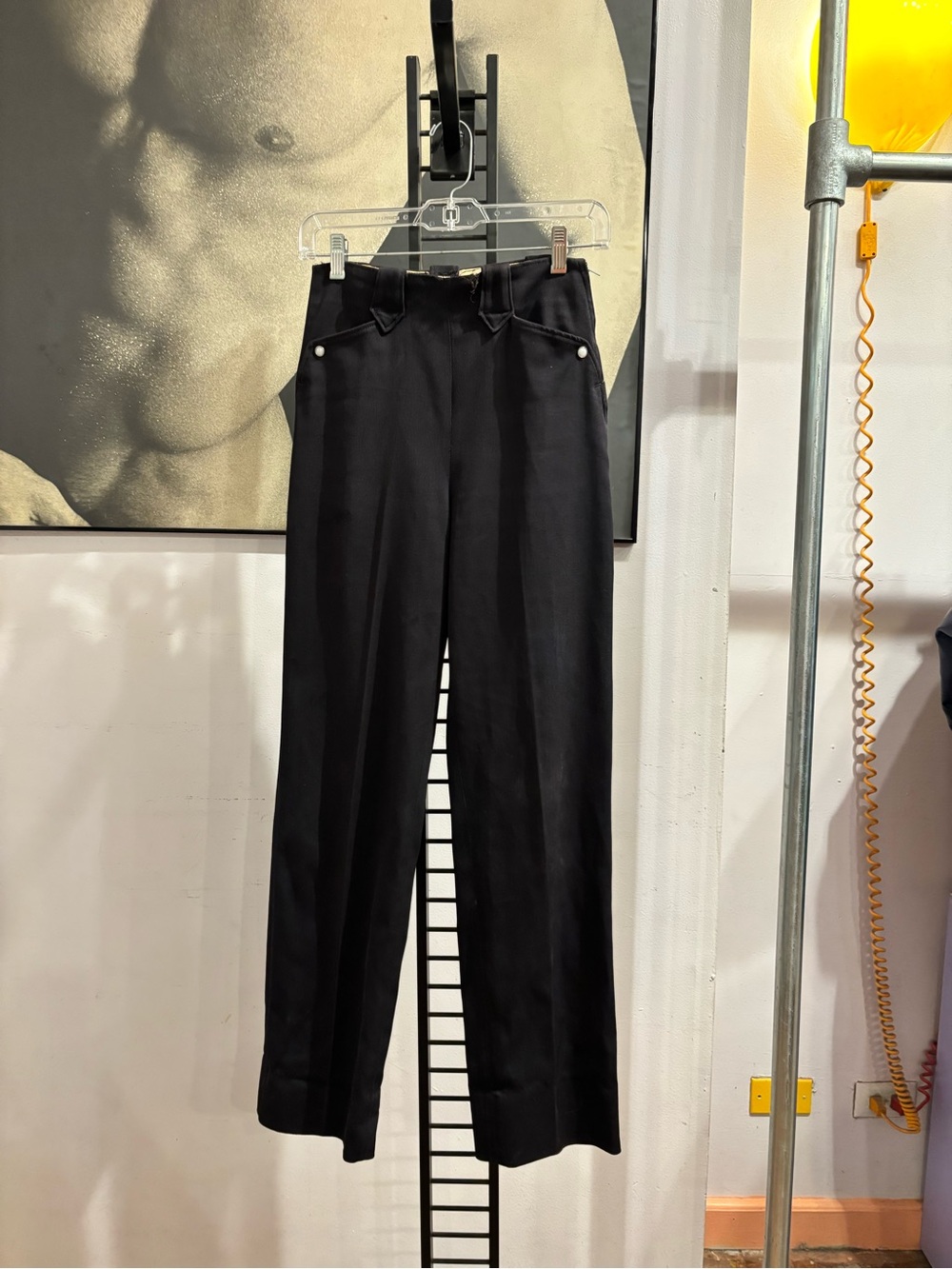 Levi's Big E Western Wear Ranch Rodeo Pants in Black Gaberdine